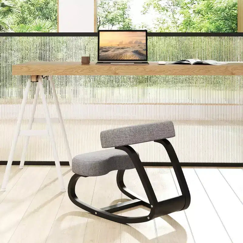 Chaise à bascule ergonomique Costway pour la bonne posture, soulage le mal de dos, coussin rembourré