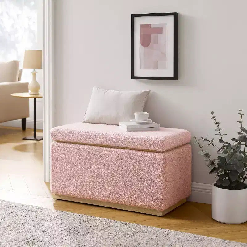 Lucinda Rectangle Storage Ottoman - Linon