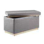 Pouf de rangement rectangulaire Lucinda - Linon