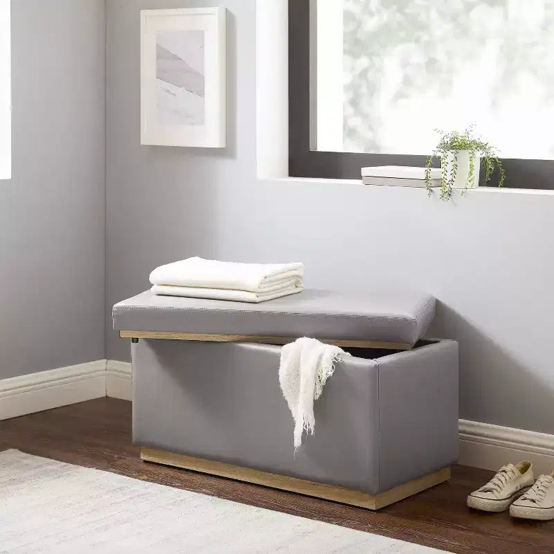 Pouf de rangement rectangulaire Lucinda - Linon