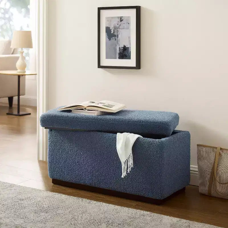 Pouf de rangement rectangulaire Lucinda - Linon