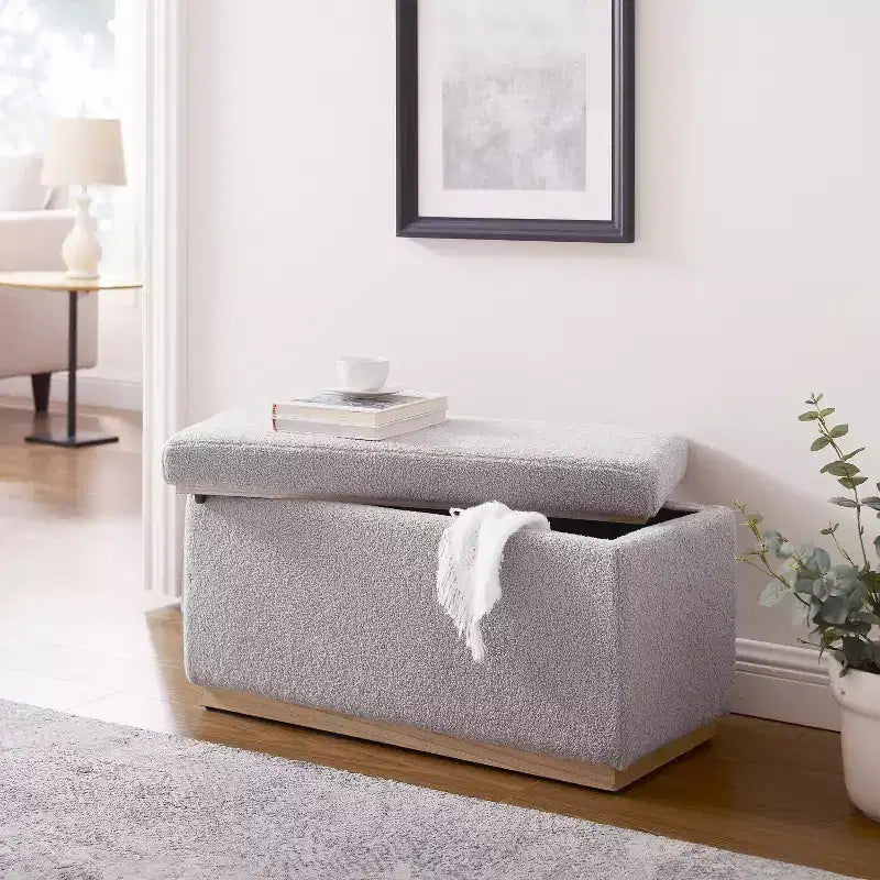 Pouf de rangement rectangulaire Lucinda - Linon