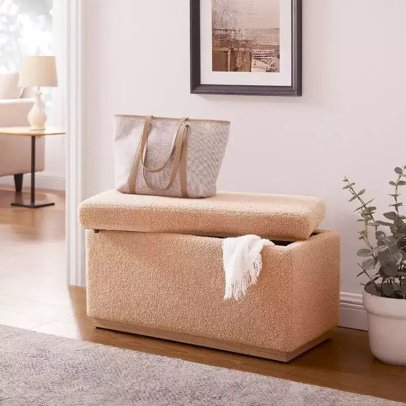 Pouf de rangement rectangulaire Lucinda - Linon