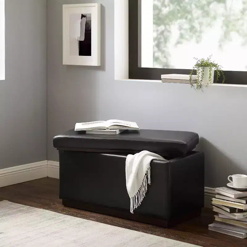 Pouf de rangement rectangulaire Lucinda - Linon