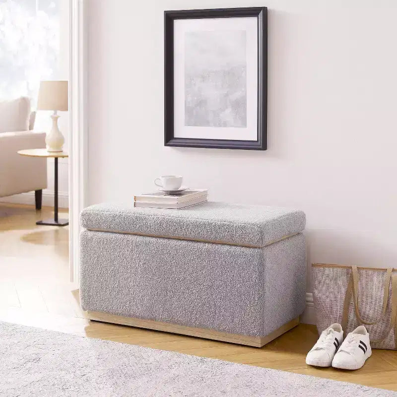 Pouf de rangement rectangulaire Lucinda - Linon