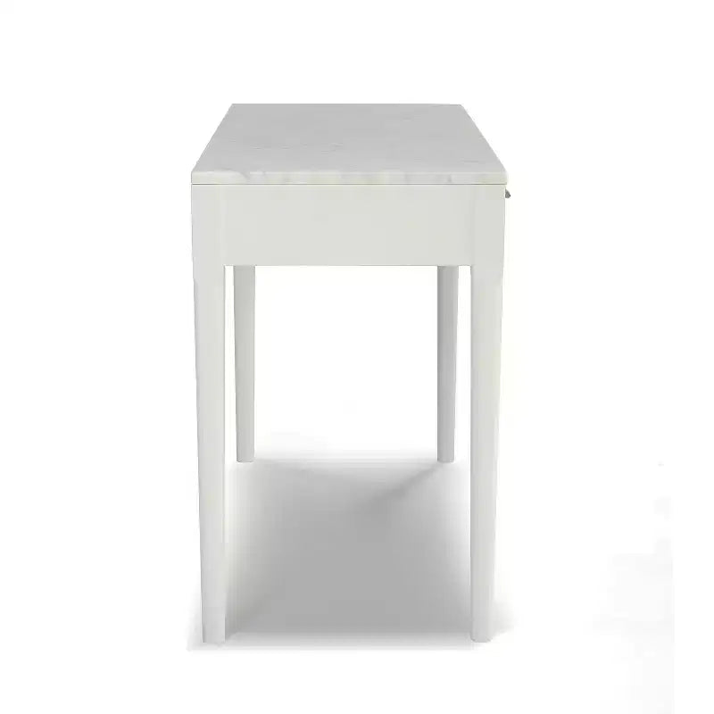 La Console Meno 36 Rectangulaire en Marbre Blanc de Carrare Italien, Collection Bianco
