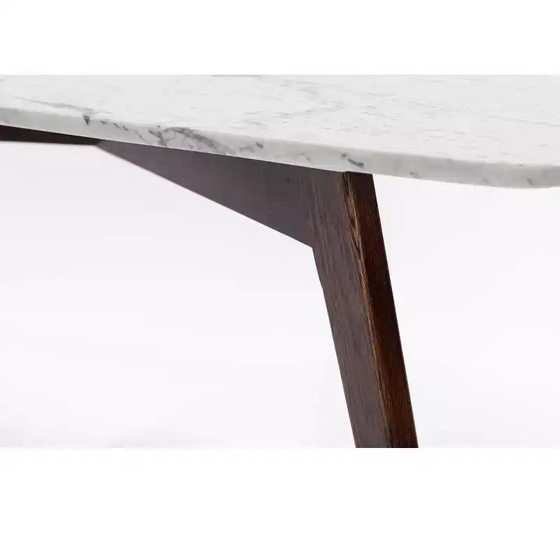 Table basse carrée Vezzana 31 de la collection Bianco en marbre blanc de Carrare italien