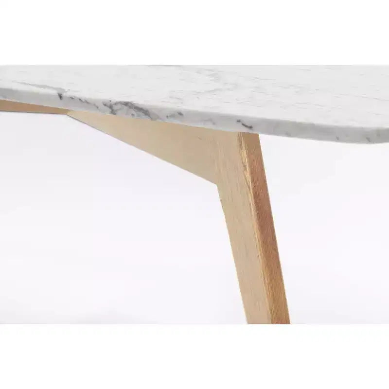 Table basse carrée Vezzana 31 de la collection Bianco en marbre blanc de Carrare italien