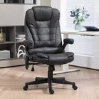 Fauteuil de bureau massant HOMCOM 6 points vibrant avec fonction chauffante, dossier haut en microfibre, inclinaison et accoudoirs