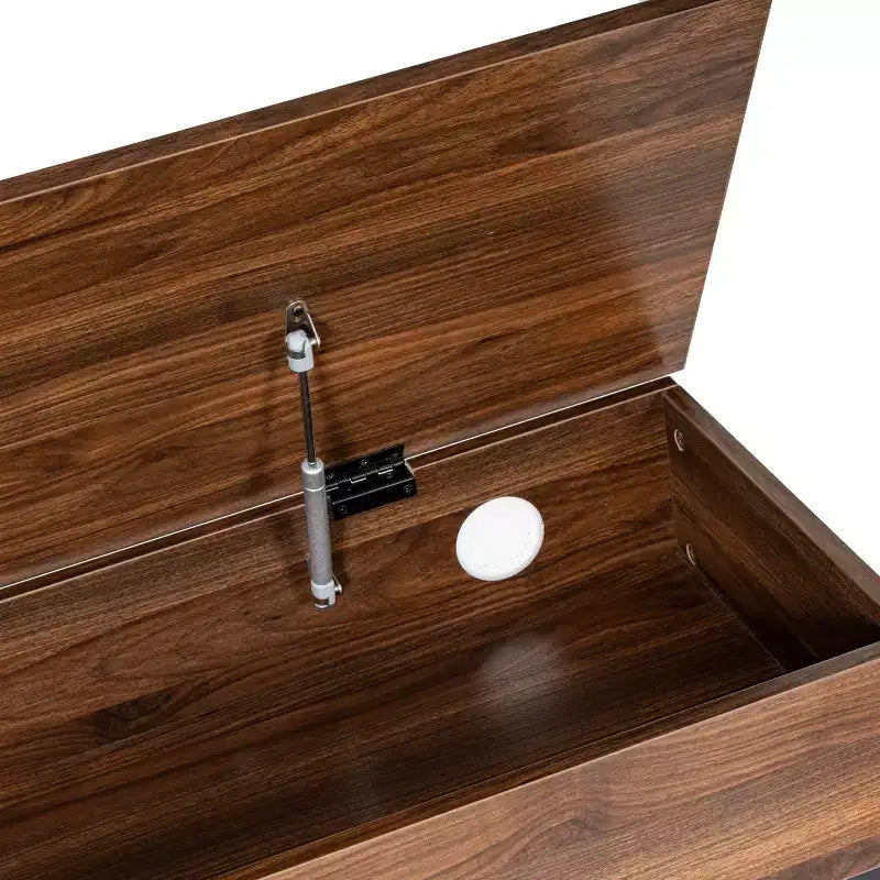 Banc d'entrée rustique Merrick Lane avec étagère de rangement inférieure