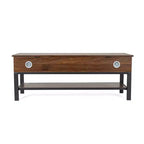 Banc d'entrée rustique Merrick Lane avec étagère de rangement inférieure