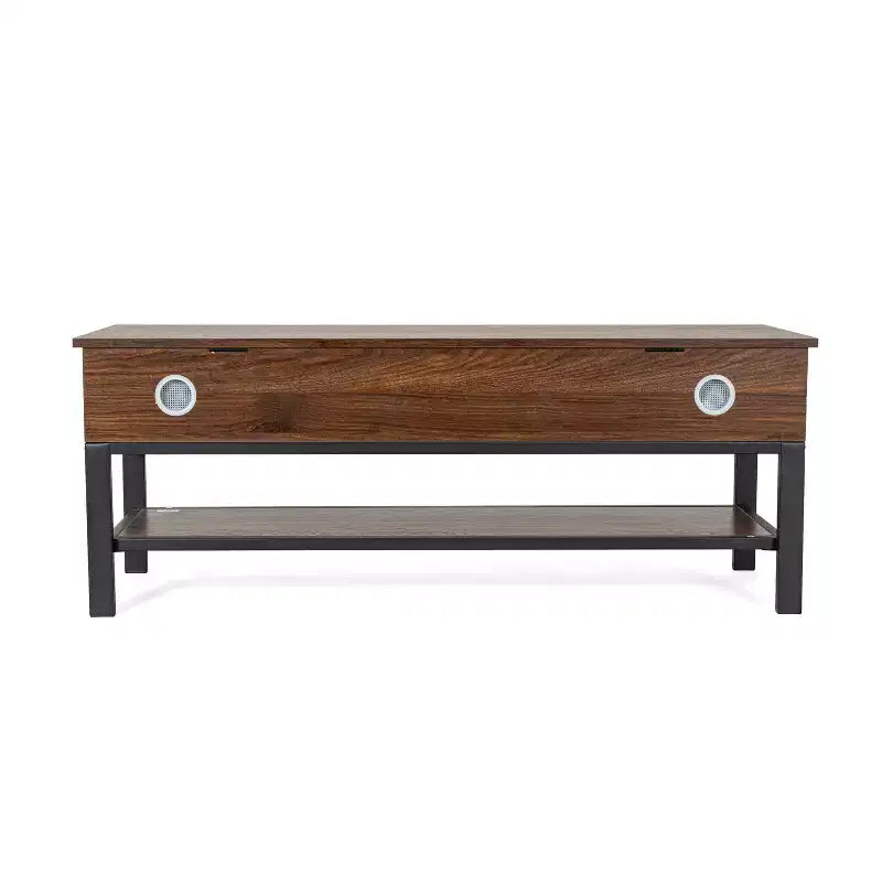 Banc d'entrée rustique Merrick Lane avec étagère de rangement inférieure