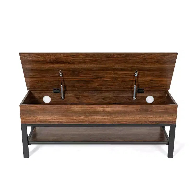 Banc d'entrée rustique Merrick Lane avec étagère de rangement inférieure
