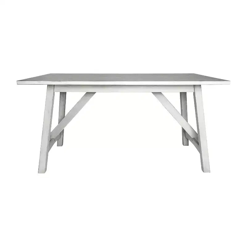Table de salle à manger Emma et Oliver en bois avec piètement tréteau