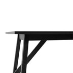 Table de salle à manger Emma et Oliver en bois avec piètement tréteau