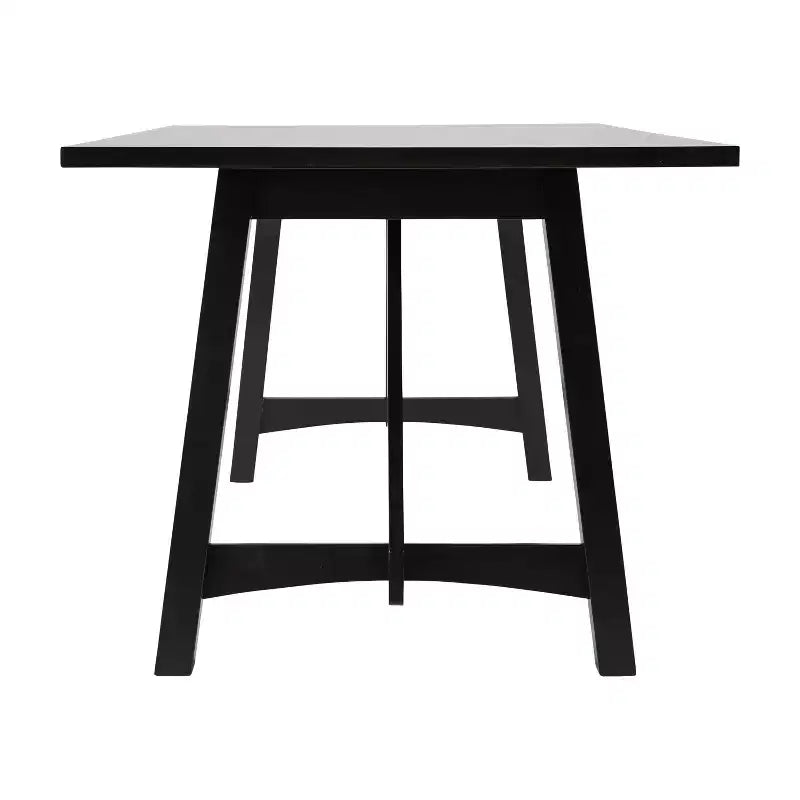 Table de salle à manger Emma et Oliver en bois avec piètement tréteau
