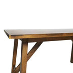 Table de salle à manger Emma et Oliver en bois avec piètement tréteau