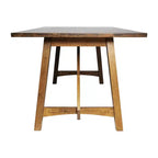 Table de salle à manger Emma et Oliver en bois avec piètement tréteau