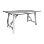 Table de salle à manger Emma et Oliver en bois avec piètement tréteau