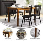 Flash Furniture Henry Table à manger en bois massif, rectangulaire et robuste de qualité commerciale pour 4 personnes