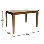 Flash Furniture Henry Table à manger en bois massif, rectangulaire et robuste de qualité commerciale pour 4 personnes