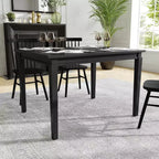 Flash Furniture Henry Table à manger en bois massif, rectangulaire et robuste de qualité commerciale pour 4 personnes