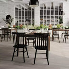 Flash Furniture Henry Table à manger en bois massif, rectangulaire et robuste de qualité commerciale pour 4 personnes