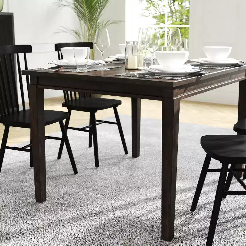 Flash Furniture Henry Table à manger en bois massif, rectangulaire et robuste de qualité commerciale pour 4 personnes