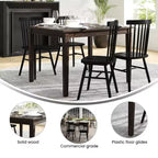 Flash Furniture Henry Table à manger en bois massif, rectangulaire et robuste de qualité commerciale pour 4 personnes