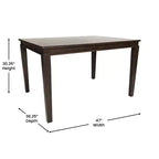 Flash Furniture Henry Table à manger en bois massif, rectangulaire et robuste de qualité commerciale pour 4 personnes