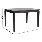 Flash Furniture Henry Table à manger en bois massif, rectangulaire et robuste de qualité commerciale pour 4 personnes
