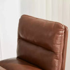 Lot de 2 tabourets de bar modernes en similicuir épais avec pieds en métal - Glitzhome