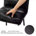 Lot de 2 tabourets de bar modernes en similicuir épais avec pieds en métal - Glitzhome