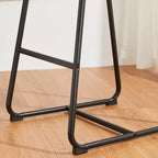 Lot de 2 tabourets de bar modernes en similicuir épais avec pieds en métal - Glitzhome