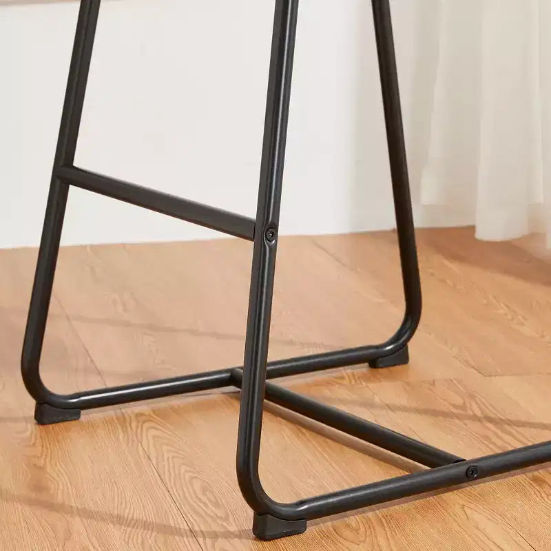 Lot de 2 tabourets de bar modernes en similicuir épais avec pieds en métal - Glitzhome