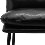 Lot de 2 tabourets de bar modernes en similicuir épais avec pieds en métal - Glitzhome