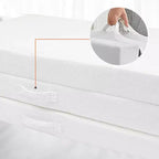Matelas pliant en 4 de Cheer Collection avec 1 mousse à mémoire de forme infusée de gel
