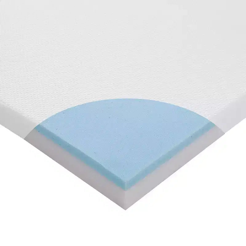 Matelas pliant en 4 de Cheer Collection avec 1 mousse à mémoire de forme infusée de gel