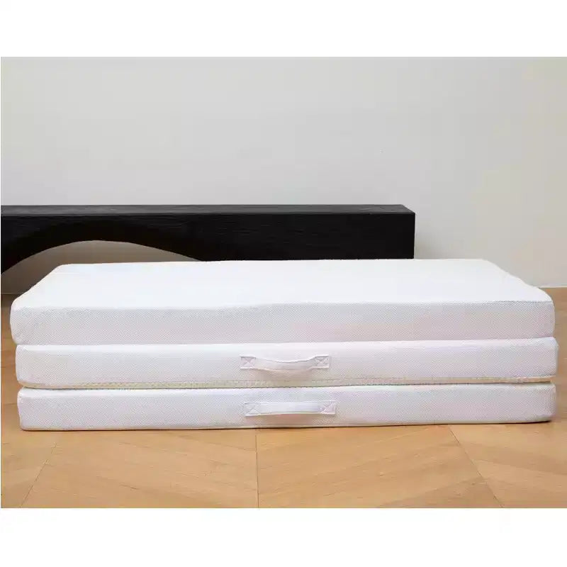 Matelas pliant en 4 de Cheer Collection avec 1 mousse à mémoire de forme infusée de gel