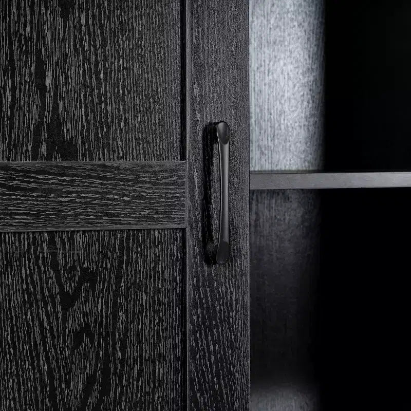 Flash Furniture Harrison Armoire/bibliothèque rustique de style campagnard avec porte de grange coulissante et étagères réglables