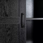 Flash Furniture Harrison Armoire/bibliothèque rustique de style campagnard avec porte de grange coulissante et étagères réglables