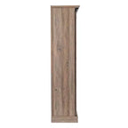 Flash Furniture Harrison Armoire/bibliothèque rustique de style campagnard avec porte de grange coulissante et étagères réglables