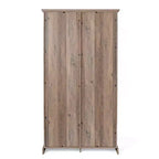 Flash Furniture Harrison Armoire/bibliothèque rustique de style campagnard avec porte de grange coulissante et étagères réglables