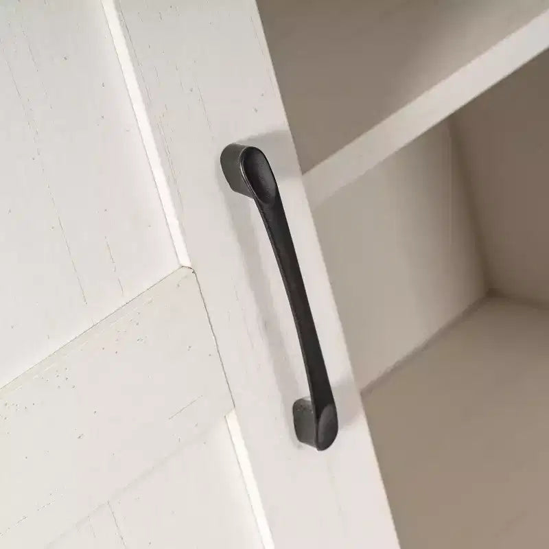 Flash Furniture Harrison Armoire/bibliothèque rustique de style campagnard avec porte de grange coulissante et étagères réglables