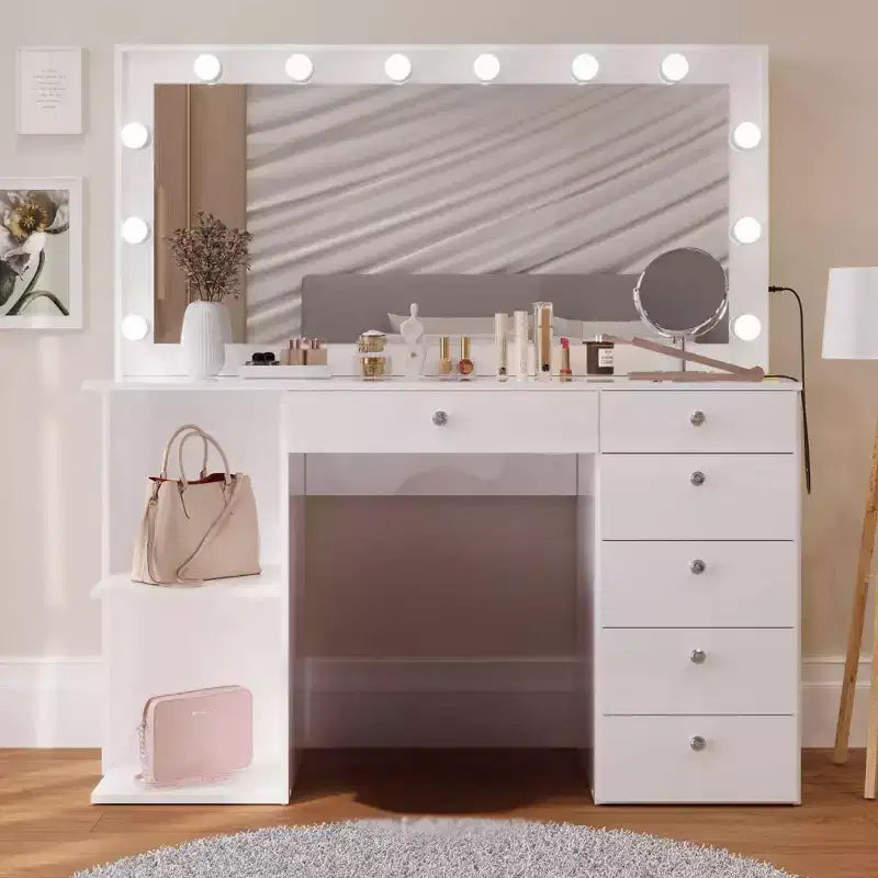 Coiffeuse maquillage éclairée Emmy - Boahaus