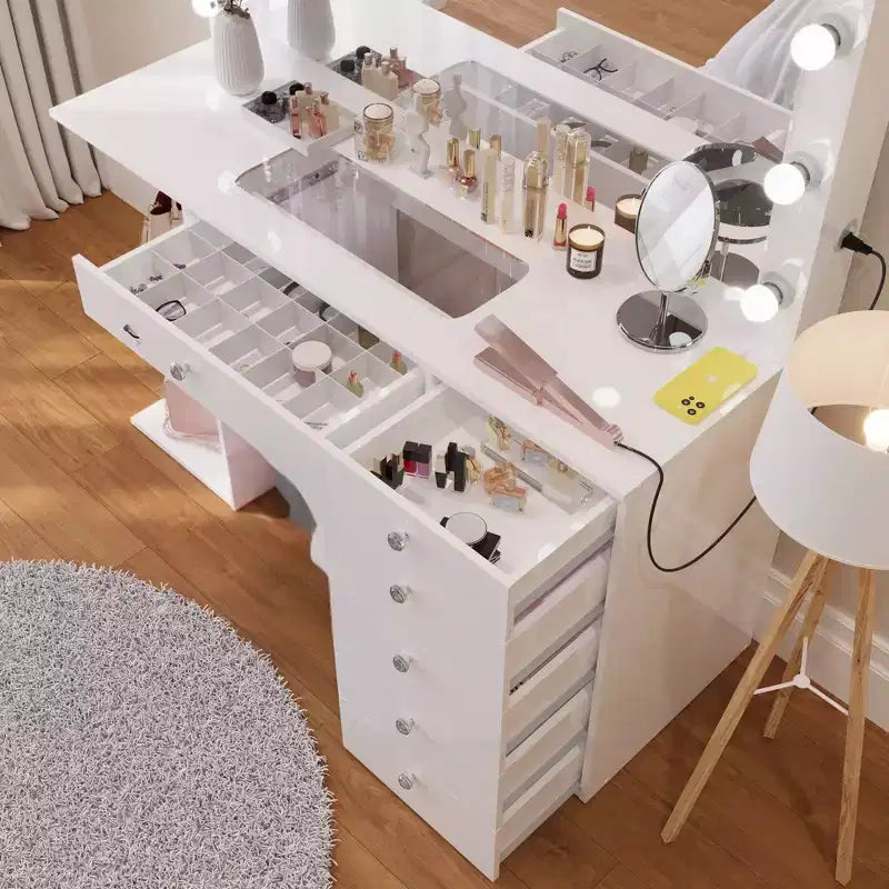 Coiffeuse maquillage éclairée Emmy - Boahaus