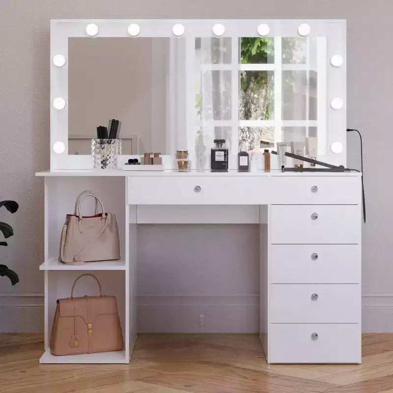 Coiffeuse maquillage éclairée Emmy - Boahaus