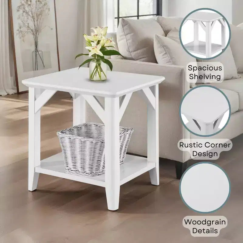Table d'appoint Winston avec étagère - Breighton Home