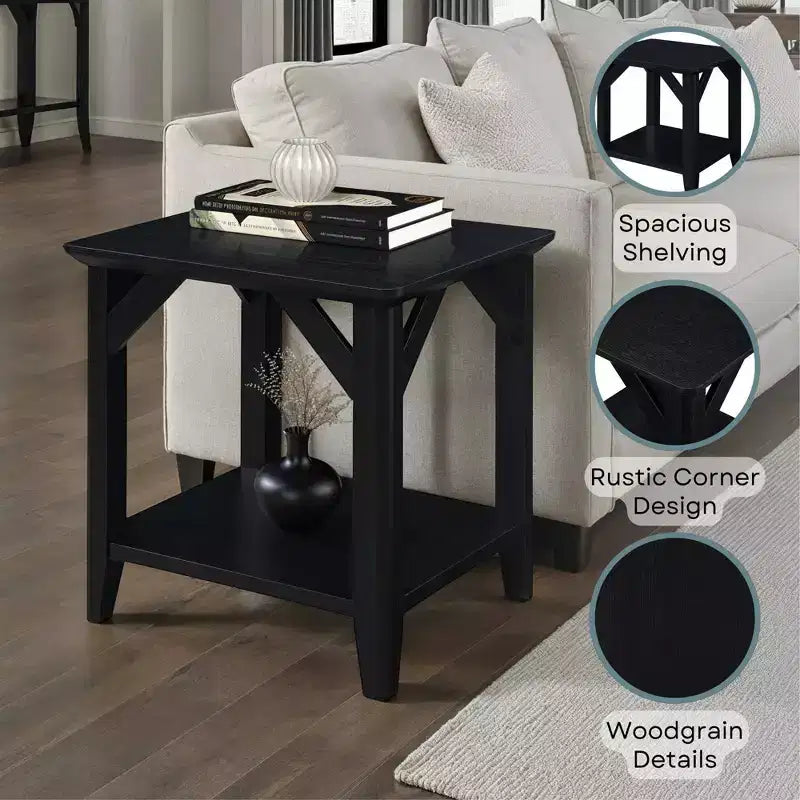 Table d'appoint Winston avec étagère - Breighton Home