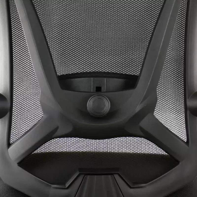 Chaise de bureau Elama Full Back en maille réglable avec appui-tête, noire